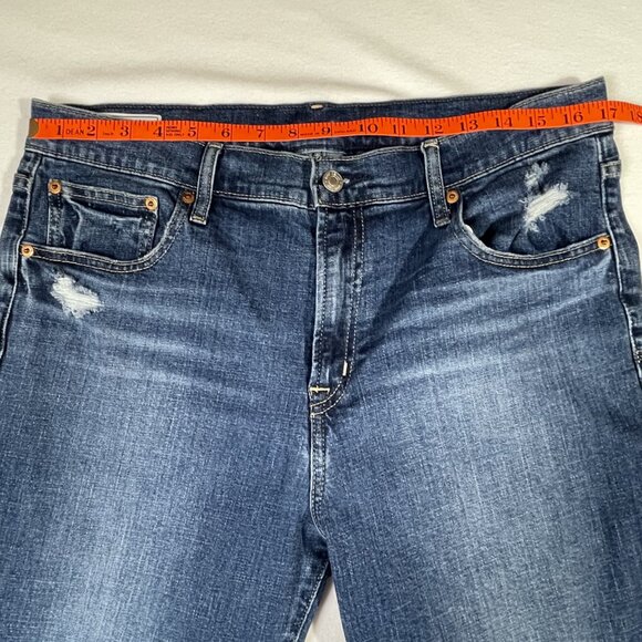 Gap Girlfriend Jeans Mid Rise Relaxed Fit Ankle Length Size 12 TALL Long - Picture 7 of 13